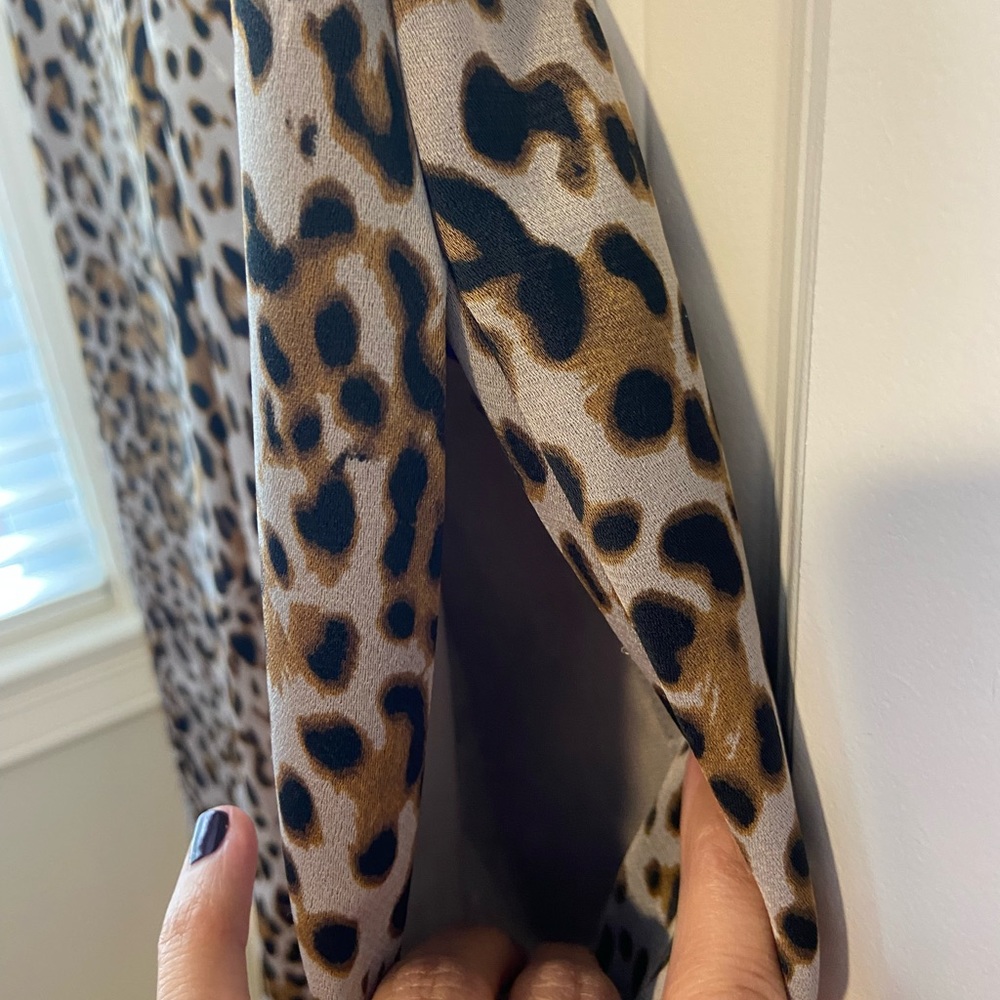 Banana Republic Leopard Print Flutter Sleeve Dress - image 4